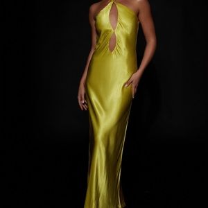 Lucia Satin Cut Out Maxi Dress